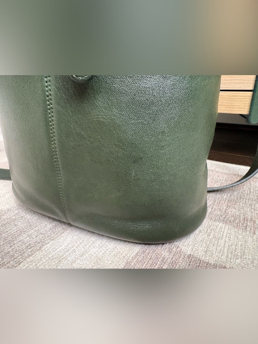 COACH Vintage Thompson Drawstring Bottle Green Bucket Bag Shoulder Bag 4151 - Picture 13 of 13
